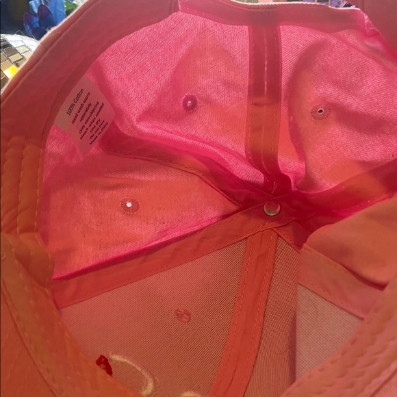 Pink Embroidered Baseball Cap - Picture 6 of 7